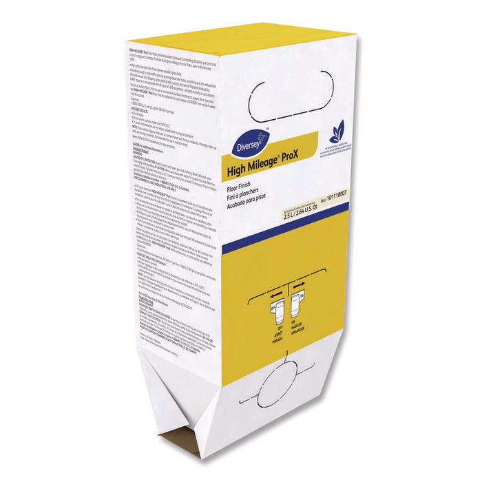 High Mileage ProX Floor Finish, 2.5 L Bag-in-Box, 6/Carton