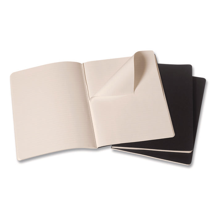 Cahier Journal, 1-Subject, Narrow Rule, Black Cover, 10 x 7.5 Sheets, 3/Pack