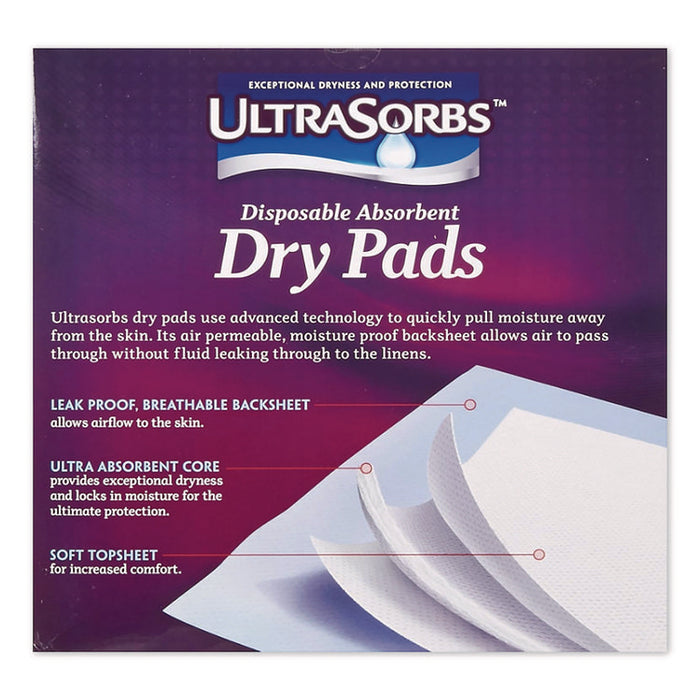 Ultrasorbs Disposable Dry Pads, 23 x 35, Blue, 7/Box, 6/Carton