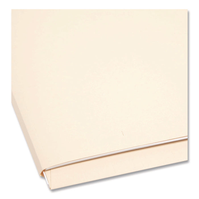 Heavyweight Manila End Tab Fastener Folders with Pocket, Straight Tab, Expands 0.75", 2 Fasteners, Letter Size, Manila, 50/BX