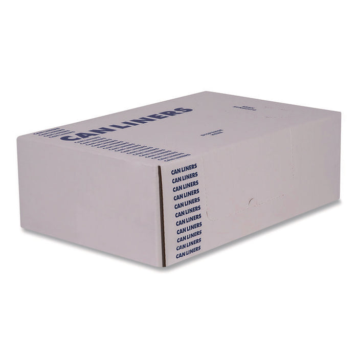 High-Density Waste Can Liners, 33 gal, 16 mic, 33 x 40, Black, Roll, 250/Carton