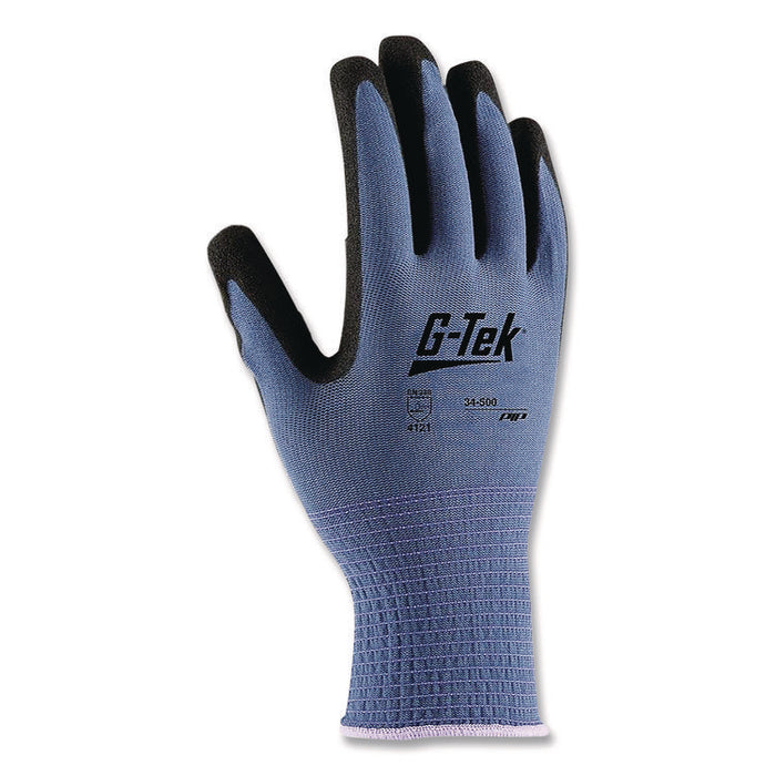 GP Nitrile-Coated Nylon Gloves, EN388: 4121, 10" Long, Small, Blue/Black, 12 Pairs
