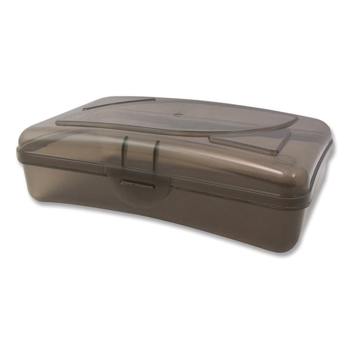 Plastic School Box, 1 Compartment, 8 x 5.13 x 2.13, Randomly Assorted Colors