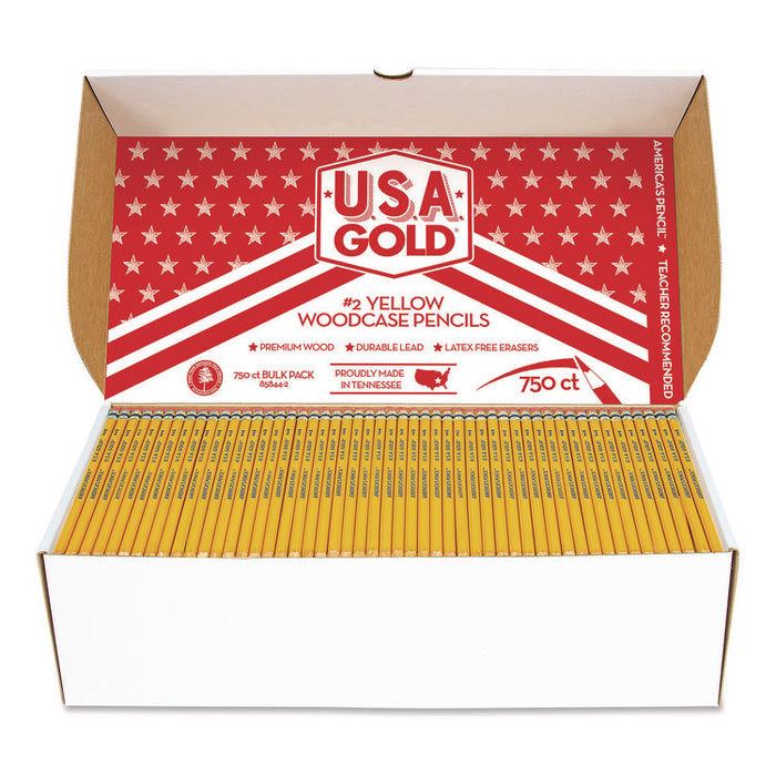 School Pencils, HB (#2), Black Lead, Yellow Barrel, 750/Box
