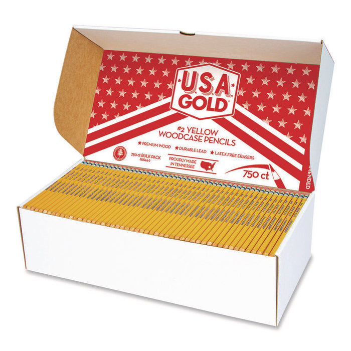 School Pencils, HB (#2), Black Lead, Yellow Barrel, 750/Box
