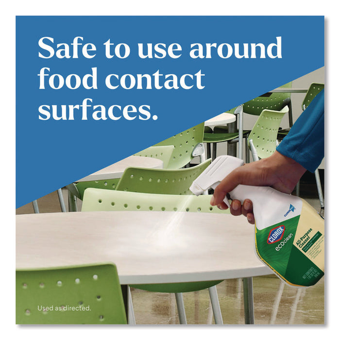 Clorox Pro EcoClean All-Purpose Cleaner, Refill, Unscented, 128 oz Bottle, 4/Carton