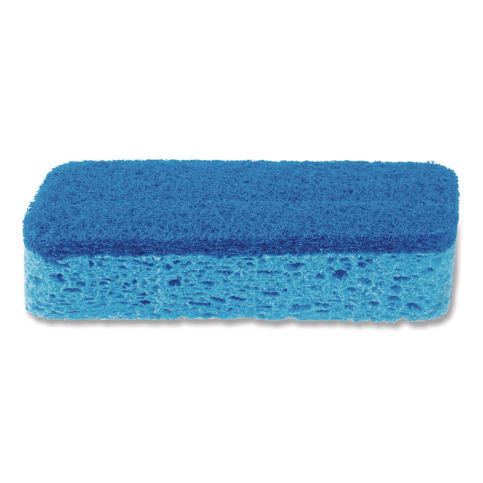 All Surface Scrubber Sponge, 2.5 x 4.5, 0.9" Thick, Dark Blue/Light Blue, 12/Carton