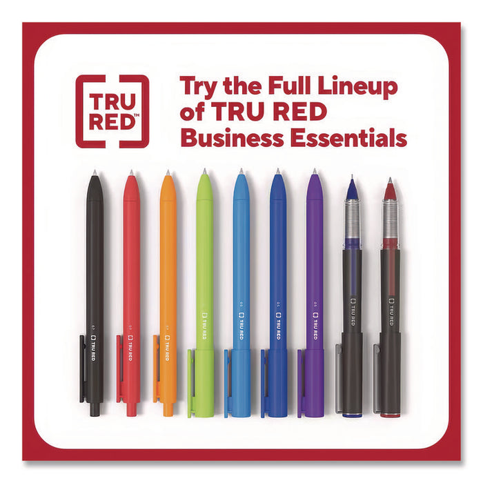Rollerball Pen, Stick, Fine 0.5 mm, Blue Ink, Black/Blue/Clear Barrel, Dozen