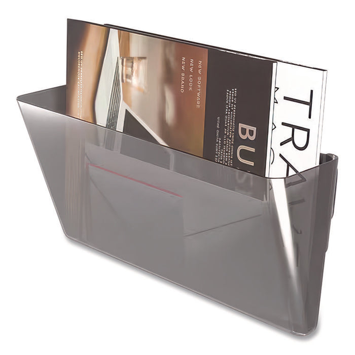 Unbreakable Plastic Wall File, Legal Size, 15.4" x 4" x 7.6", Smoke