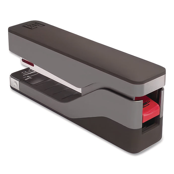 Desktop Aluminum  Half Strip Stapler, 25-Sheet Capacity, Gray/Black