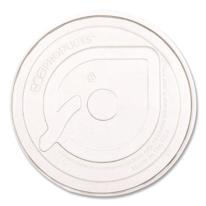 GreenStripe Cold Cup Flat Lids, Fits 9 oz to 24 oz Cold Cups, Plastic, Clear, 100/Pack, 10 Packs/Carton