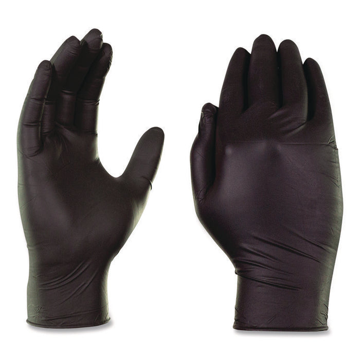 Nitrile Exam Gloves, Powder-Free, XX-Large, 6 mil Thick, 9.5" Long, Black, 100/Box
