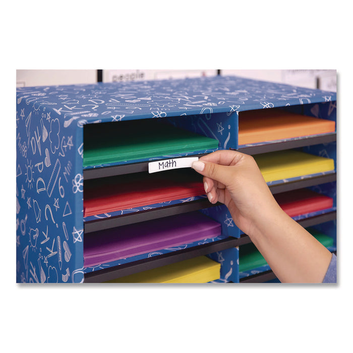 Classroom Collection Literature Sorter, 10 Sections, 19.5 x 12.27, Blue