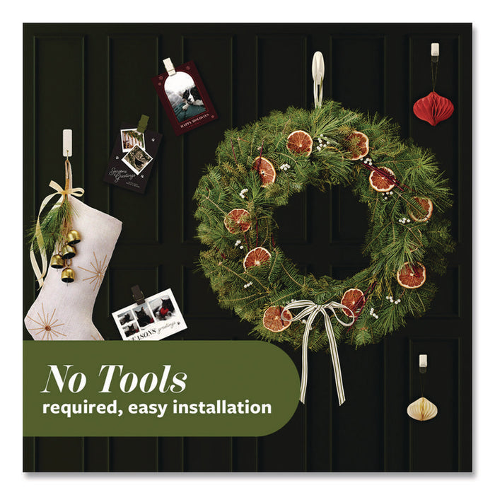 Limited Edition Hooks and Clips, Vanilla Bean, 3 lb Capacity, 2 Hooks, 8 Clips and 12 Strips/Pack