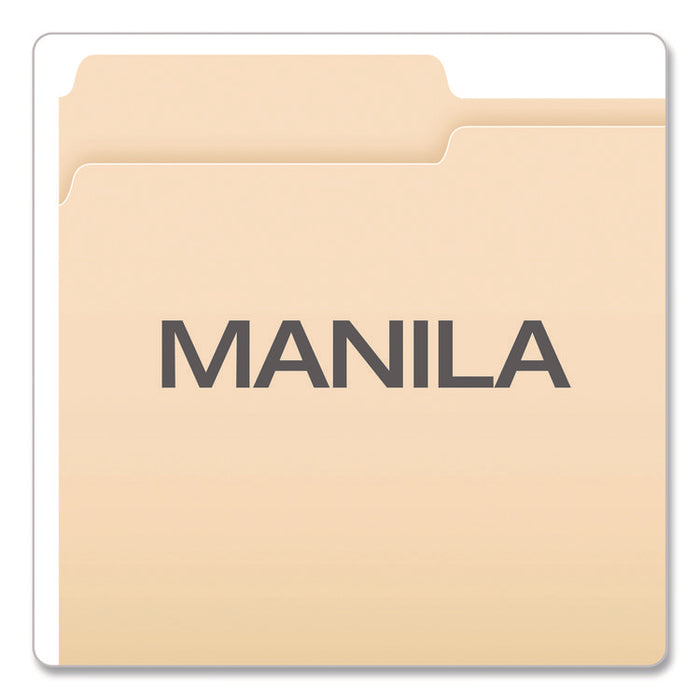 Standard Manila File Folders, 1/3-Cut Tabs: Left Position, Legal Size, Manila, 100/Box