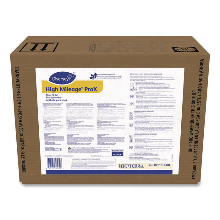 High Mileage ProX Floor Finish, 5 gal Bag-in-Box