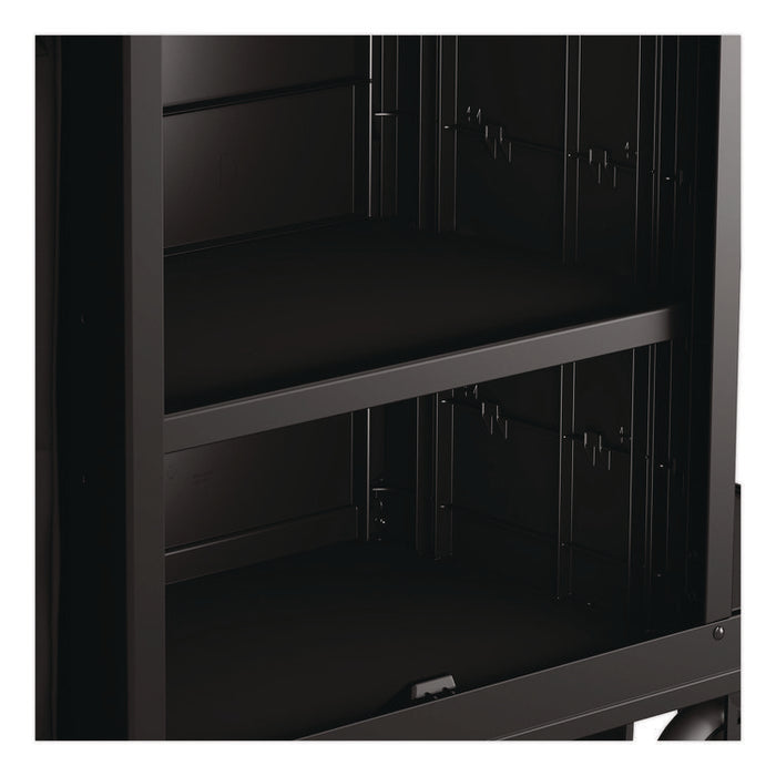 Adjustable Shelf for Suncast Commercial Full-Size Housekeeping Carts HKC1000/HKC2000, Plastic, Black