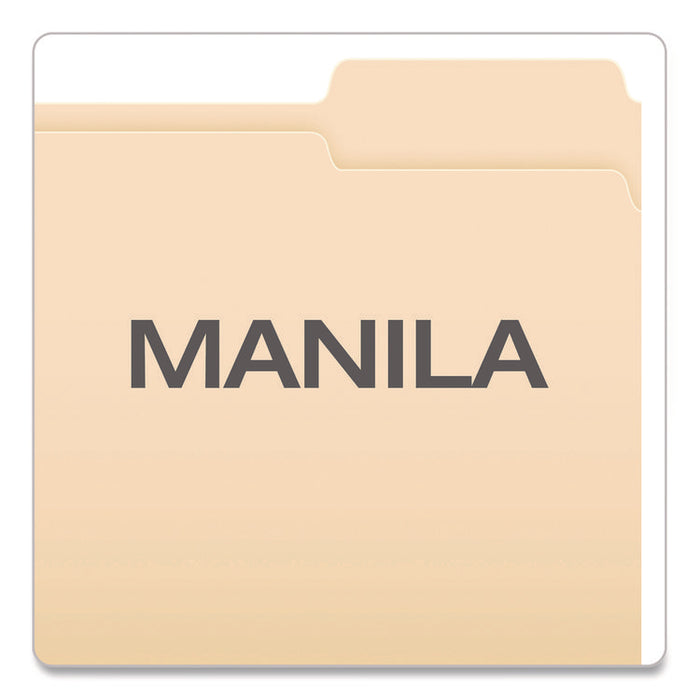 Manila Fastener Folders, 1/3-Cut Tab: Right, Expands 1.5", 2 Fasteners, Legal Size, Manila, 50/Box