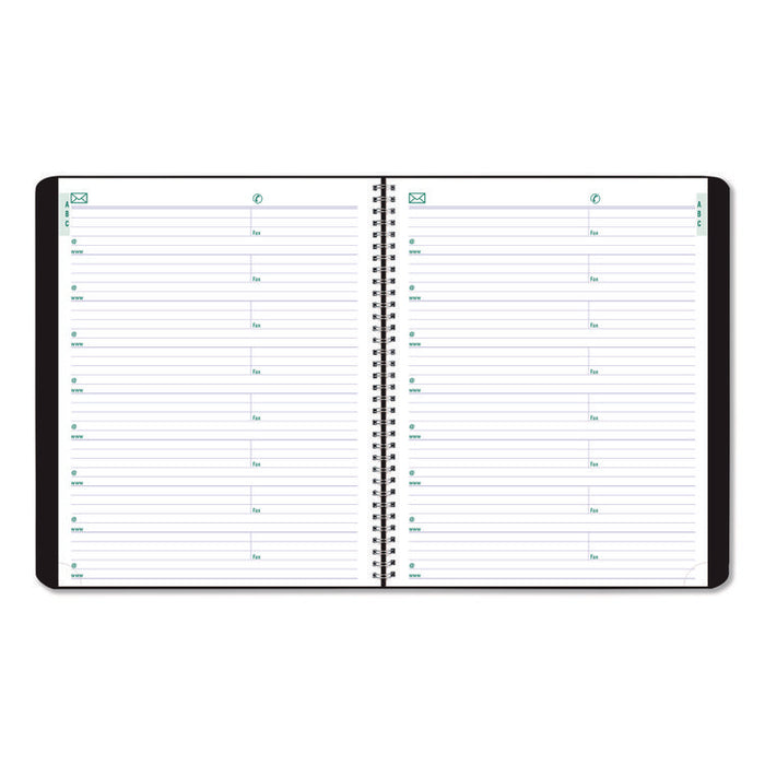 Plan and Link Monthly Planner, 9.25 x 7.25, Black Distressed Faux Leather Cover, 16-Month: Sept 2024 to Dec 2025