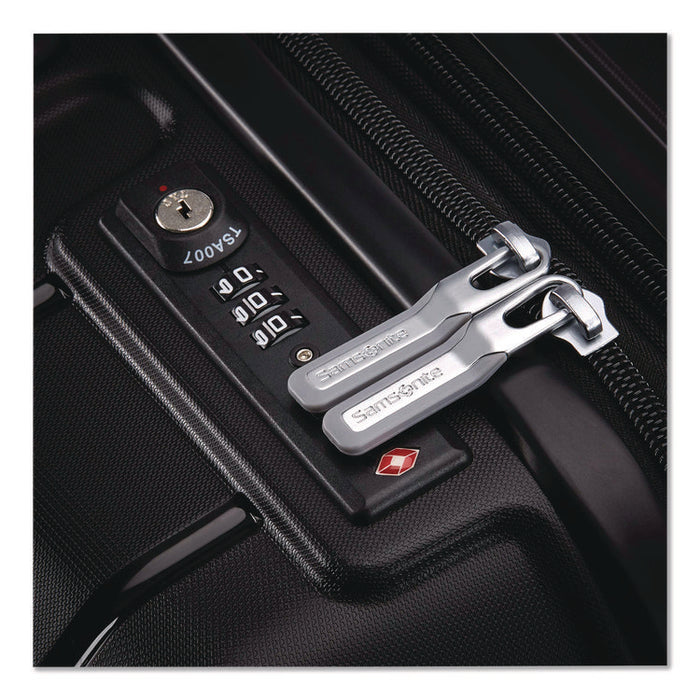 Freeform Hard Side Carry-On Suitcase, Four-Wheeled Spinner, 15.25 x 10 x 21.25, Black