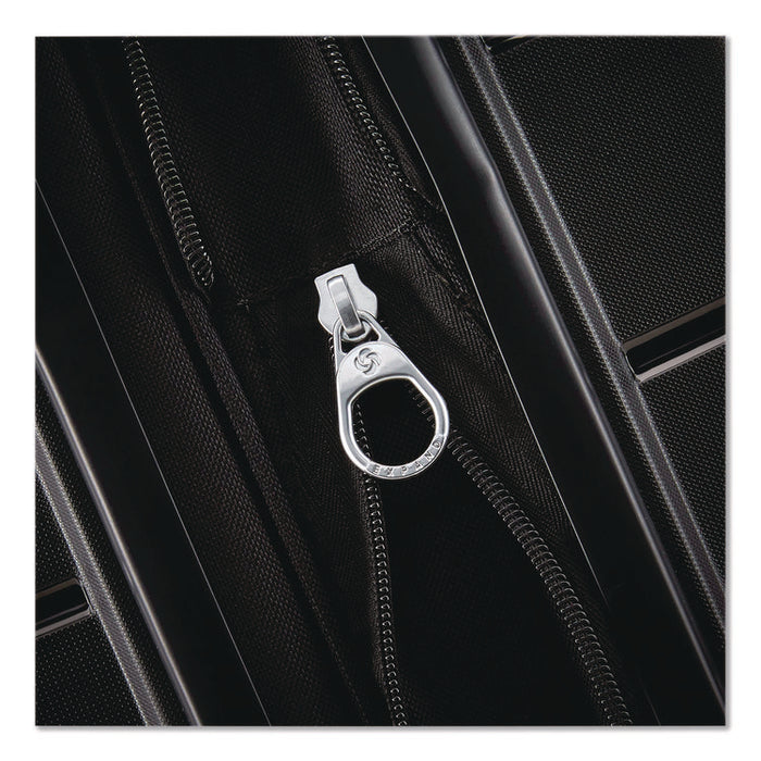 Freeform Hard Side Carry-On Suitcase, Four-Wheeled Spinner, 15.25 x 10 x 21.25, Black