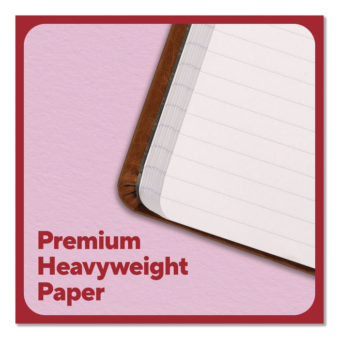 Flexible-Cover Business Journal with Elastic Closure, 1-Subject, Narrow Rule, Cognac Cover, (128) 10 x 8 Sheets