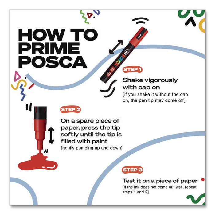 Water-Based Paint Markers, Broad Chisel Tip, White