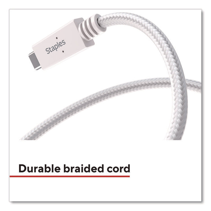 USB-C to USB-C 3.2 Charging Cable, 3.3 ft, White