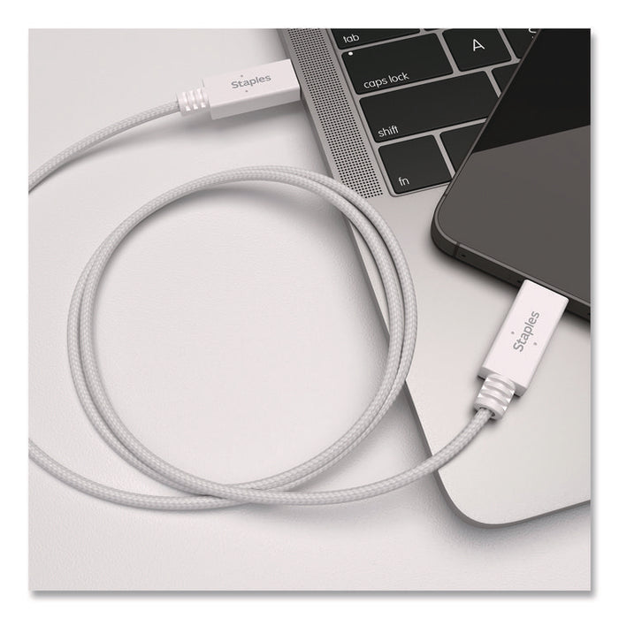 USB-C to USB-C 3.2 Charging Cable, 3.3 ft, White