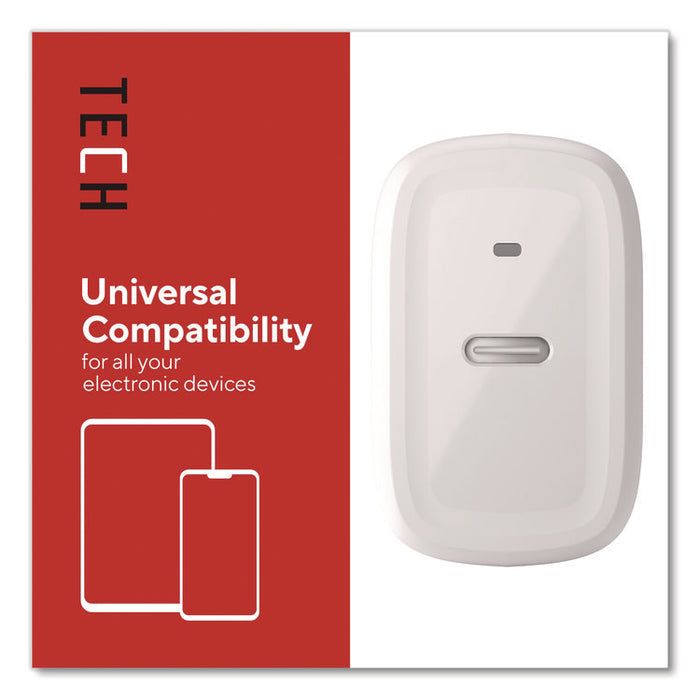 USB-C Wall Charger, 20 W, 1 Port, White