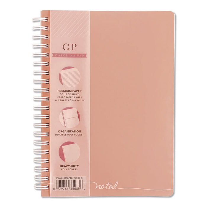 Noted Personal Notebook, Medium/College Rule, Randomly Assorted Cover Color, (100) 7 x 5 Sheets