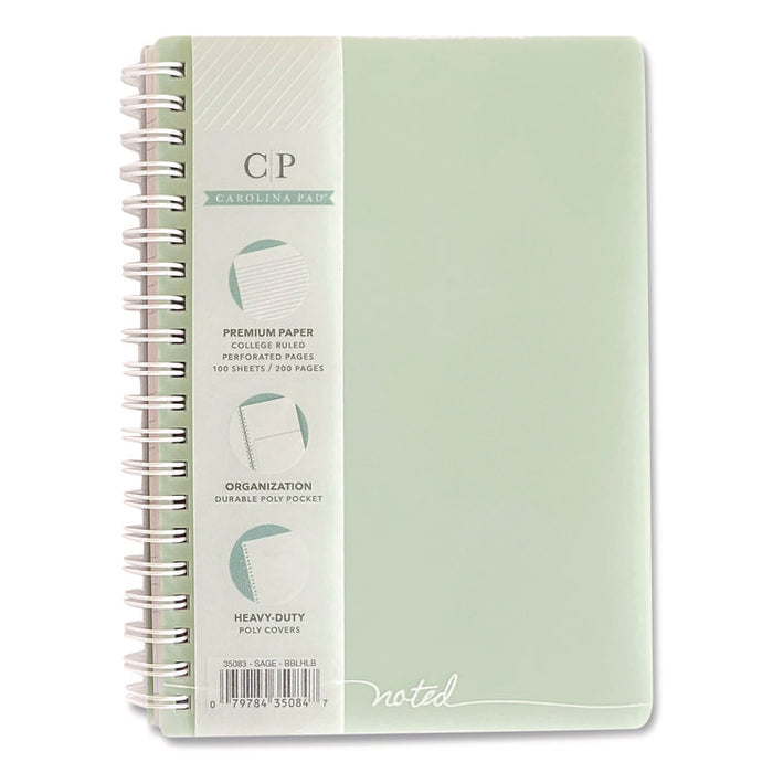 Noted Personal Notebook, Medium/College Rule, Randomly Assorted Cover Color, (100) 7 x 5 Sheets