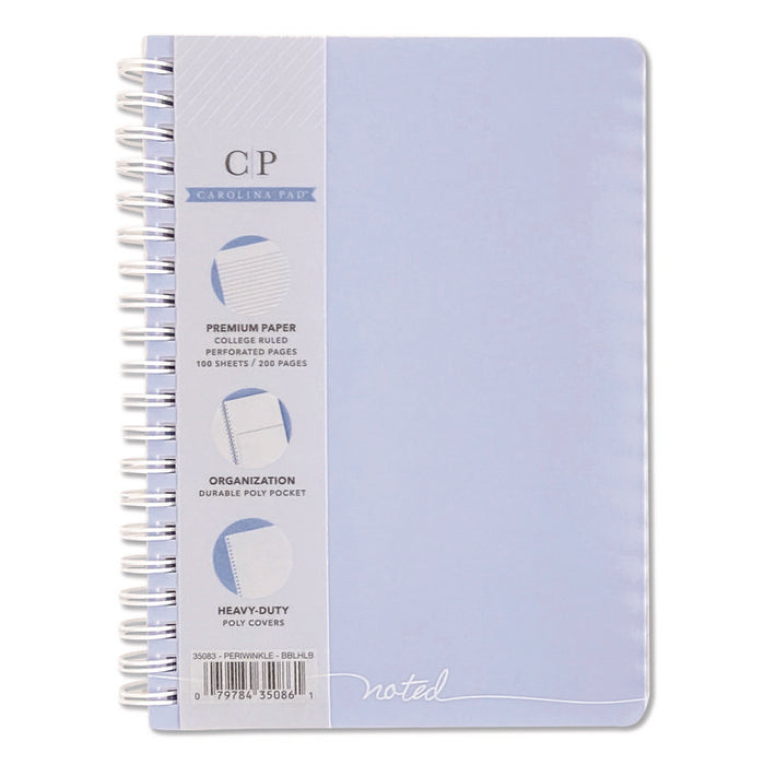 Noted Personal Notebook, Medium/College Rule, Randomly Assorted Cover Color, (100) 7 x 5 Sheets