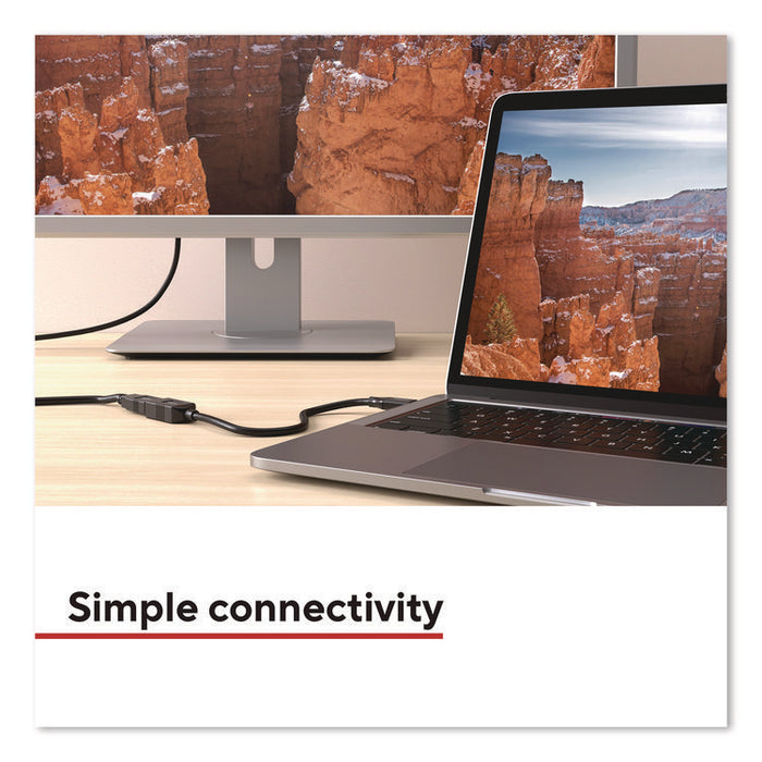 USB-C to USB-A Audio/Video Adapter, 6", Black