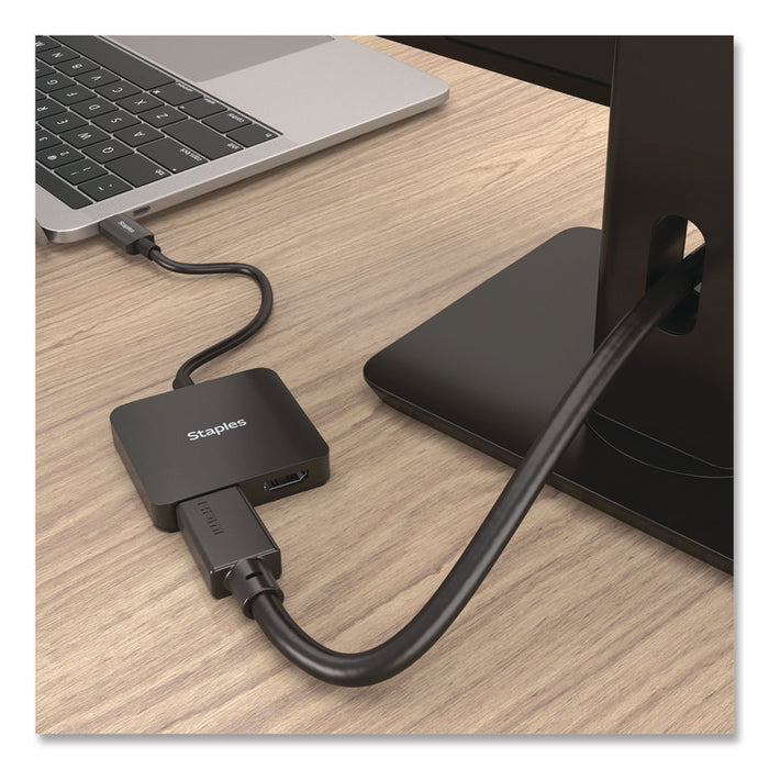 USB-C to HDMI Audio/Video Adapter, 6", Black