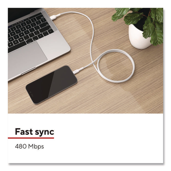 Lightning to USB-C Charging Cable, 6.6 ft, White