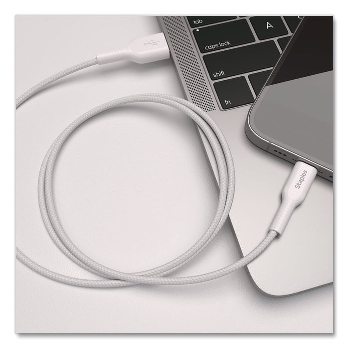 Lightning to USB-C Charging Cable, 6.6 ft, White