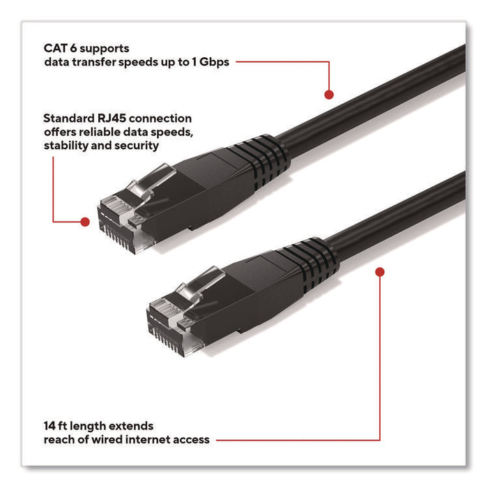 CAT6 Ethernet Cable, 14 ft, Black