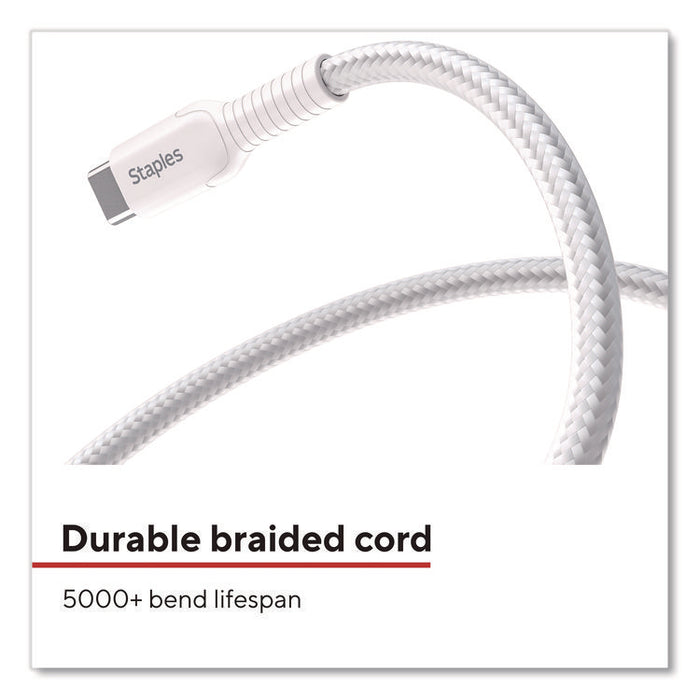 USB-C to USB-A 2.0 Charging Cable, 9.8 ft, White