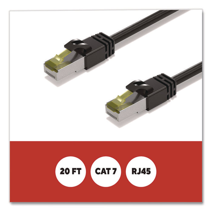 CAT7 Ethernet Cable, 20 ft, Black