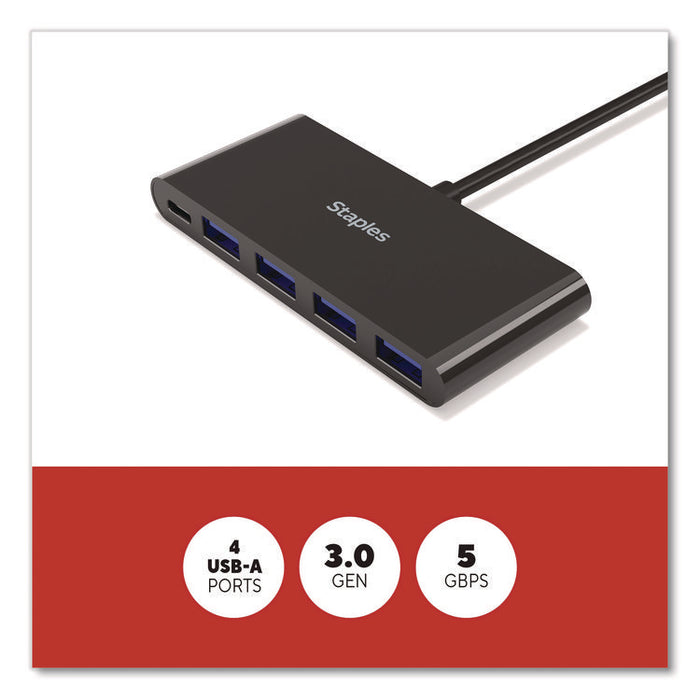 USB 3.0 Hubs, 4-Port, Black