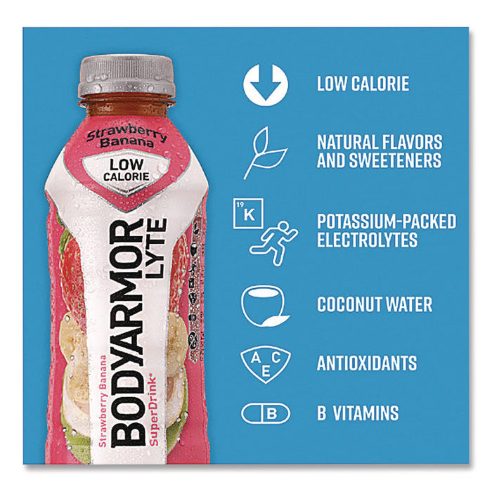 LYTE Sports Drink, Strawberry Banana, 16 oz Bottle, 12/Pack