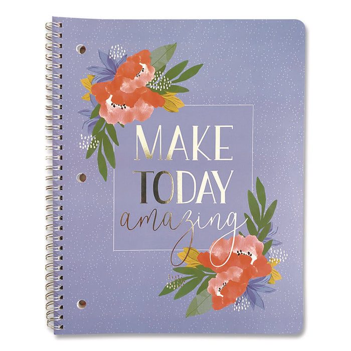Silver Lining Hardcover Journal, Medium/College Rule, Randomly Assorted Cover Color, (80) 10 x 8.5 Sheets