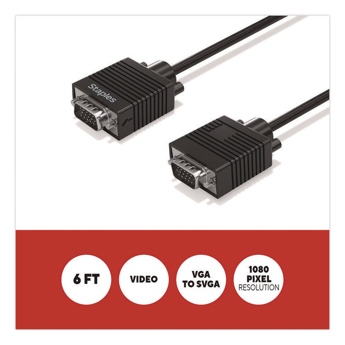 SVGA to VGA Cable, 6 ft, Black
