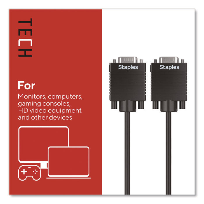 SVGA to VGA Cable, 6 ft, Black