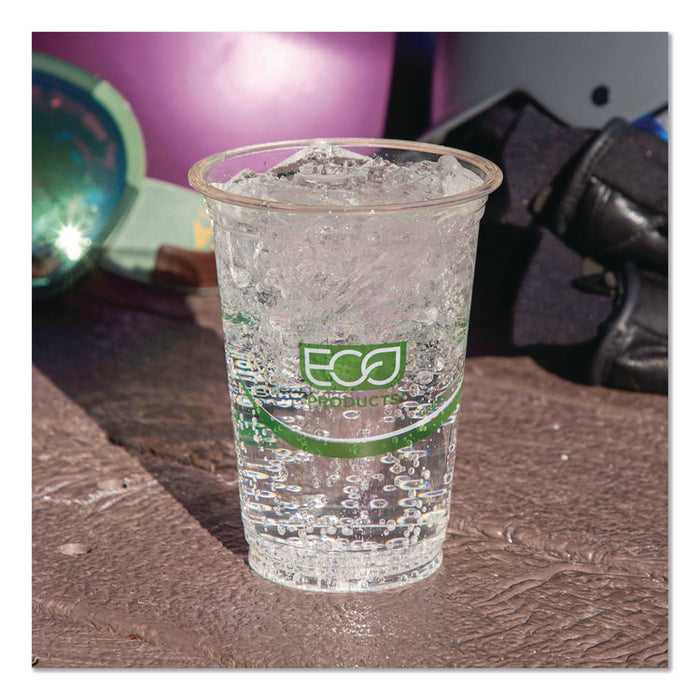 GreenStripe Renewable and Compostable Cold Cups, 9 oz, Plastic, Clear, 50/Pack, 20 Packs/Carton