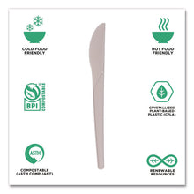 Load image into Gallery viewer, Plantware Compostable Cutlery, Knife, Plastic, Pearl White, 50/Pack, 20 Packs/Carton
