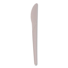 Load image into Gallery viewer, Plantware Compostable Cutlery, Knife, Plastic, Pearl White, 50/Pack, 20 Packs/Carton
