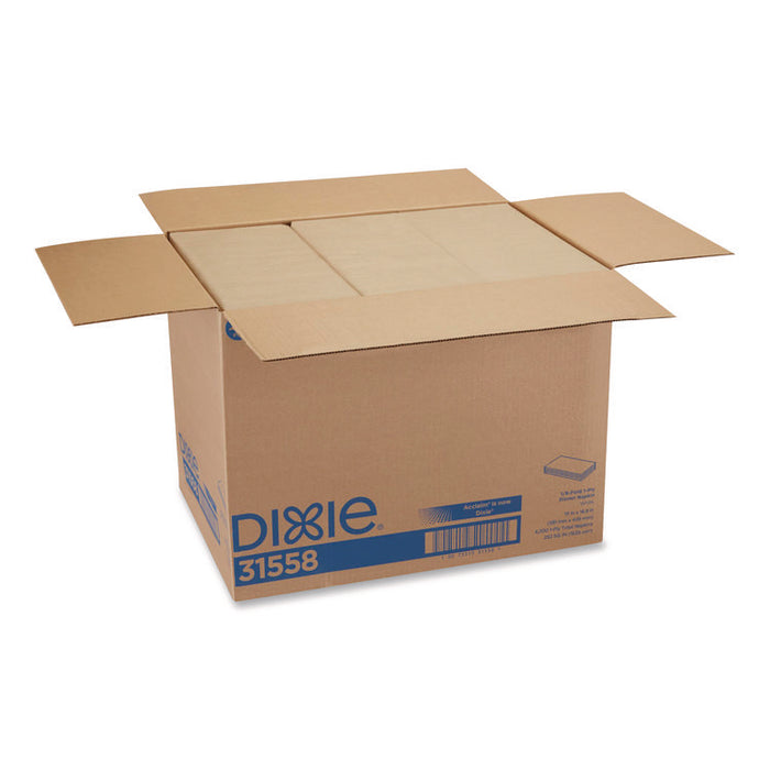 1/8-Fold Dinner Napkin, 1-Ply, 15 x 16.8, White, 350/Pack, 12 Packs/Carton