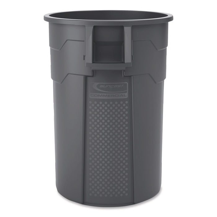 Injection Molded Utility Trash Can, 44 gal, Plastic/Resin, Gray